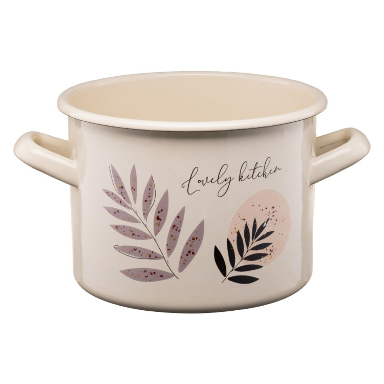 Garnek emaliowany FLORES 16cm/2,4L wzór 3